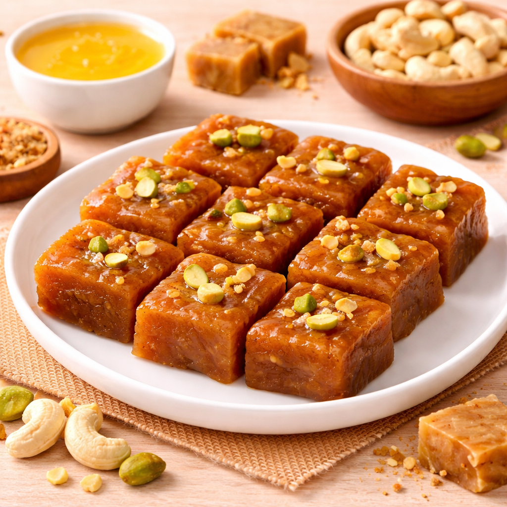 Authentic Andhra Nalla Bellam Halwa