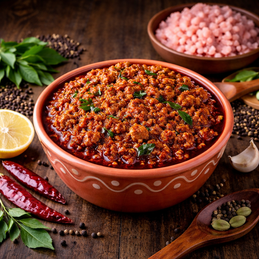 Premium Andhra-style Royal Cashew Chicken Keema Pickle